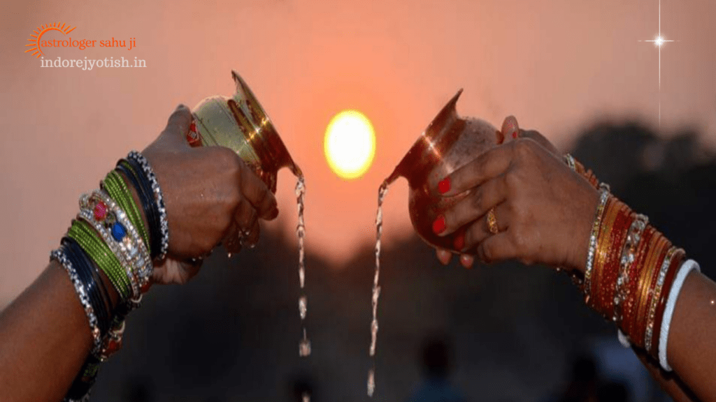 Offering water to the Sun, best astrologer sahu ji 