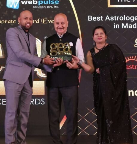 Global Excellence Award by Anupam Kher best astrologer award by anupam kher
